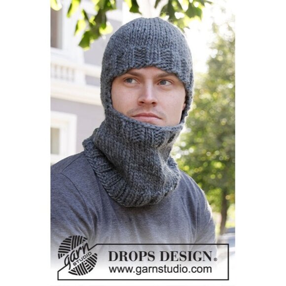 Men's Balaclava Knight Helmet Hat Beanie Neck Gaiter Hoodie Wool Sea Green M - Picture 13 of 13